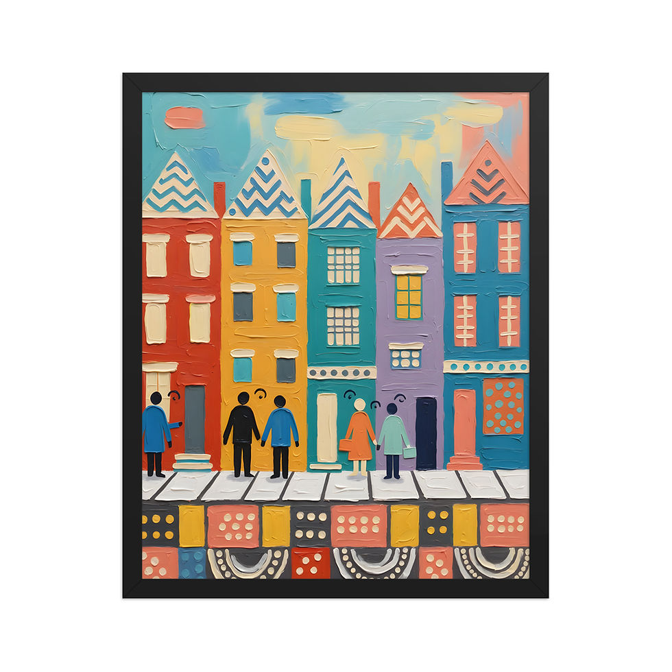 Thumbnail: Naive Cityscape Framed Art Print