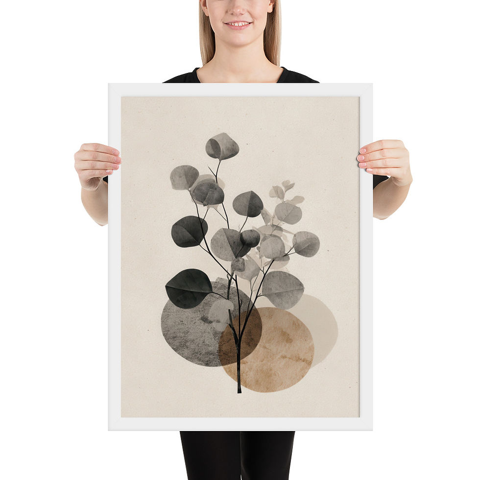 Thumbnail: Framed Earthy Boho Wall Art – Nature Lover's Decor