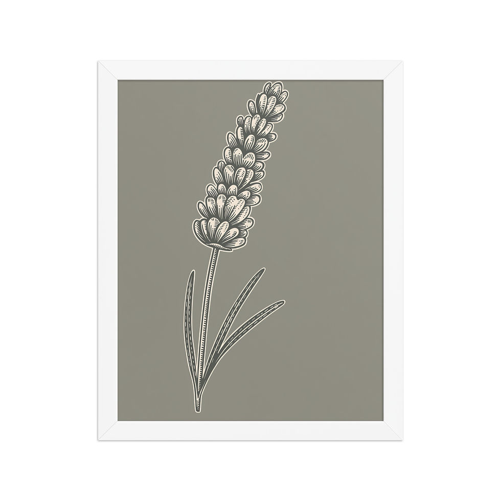 Thumbnail: Minimalist Lavender Stalk Art Print