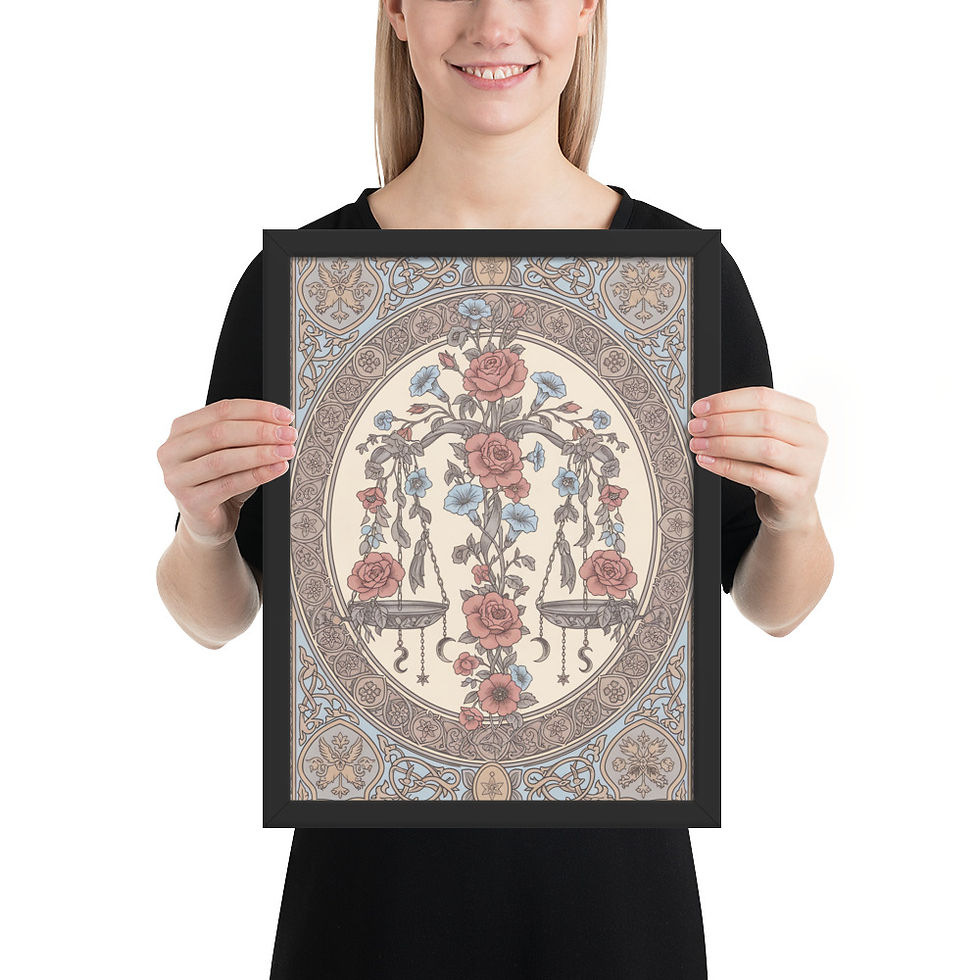 Thumbnail: Libra Scales Astrology Art Print for Bedroom
