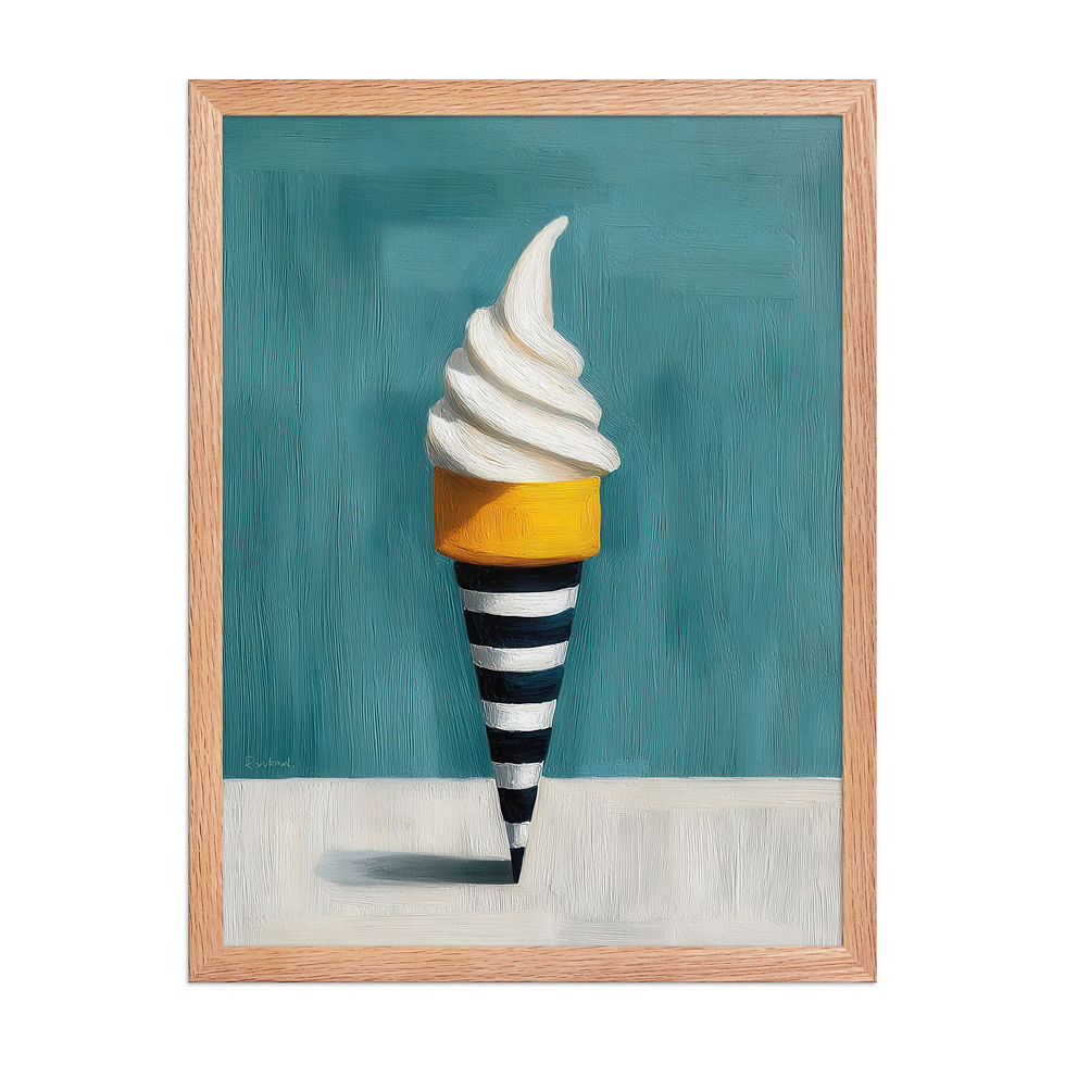 Thumbnail: Ice Cream Gouache Inspired Art Print 
