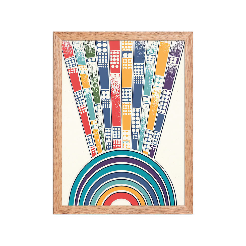 Thumbnail: Concentric Rings Abstract Modern Art Print