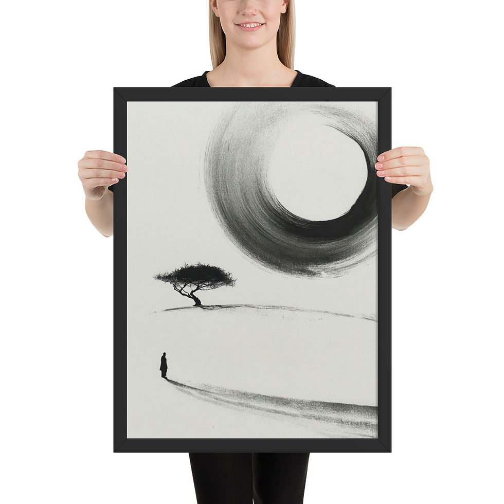 Thumbnail: Japandi Sumei-e Japanese Ink Inspired Print