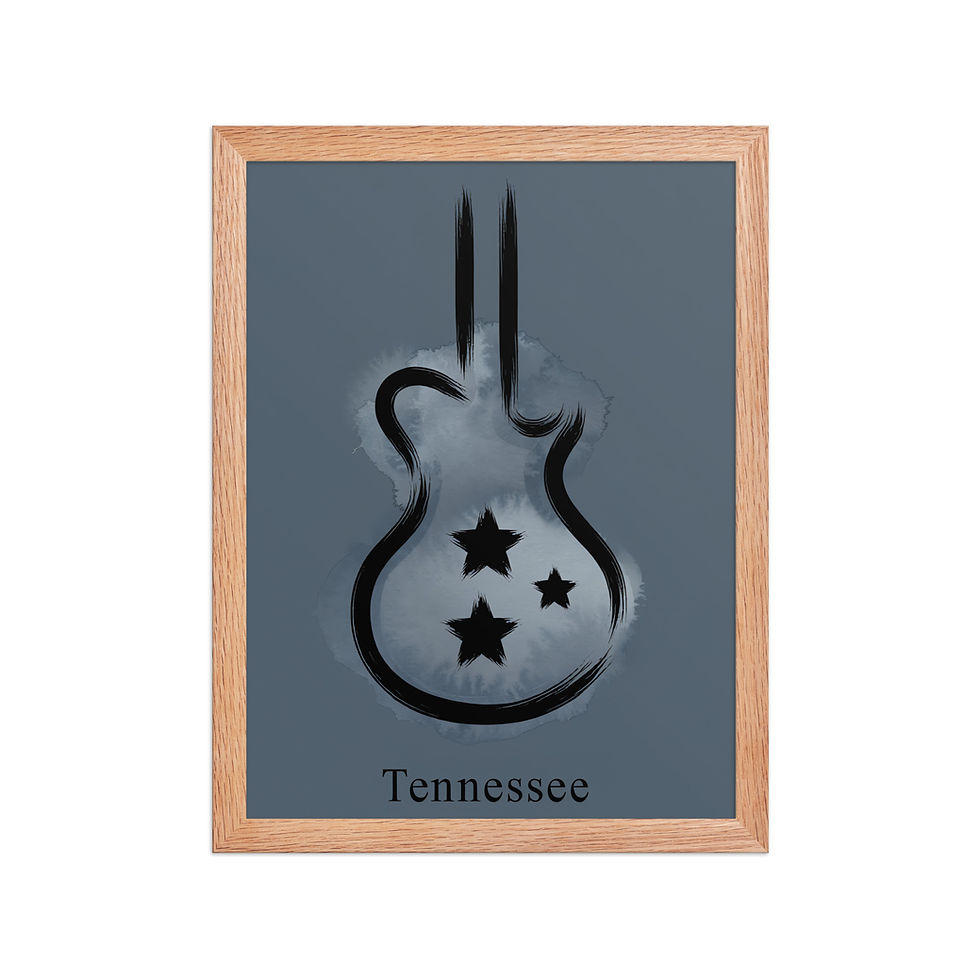 Thumbnail: Tennessee US State Poster Framed