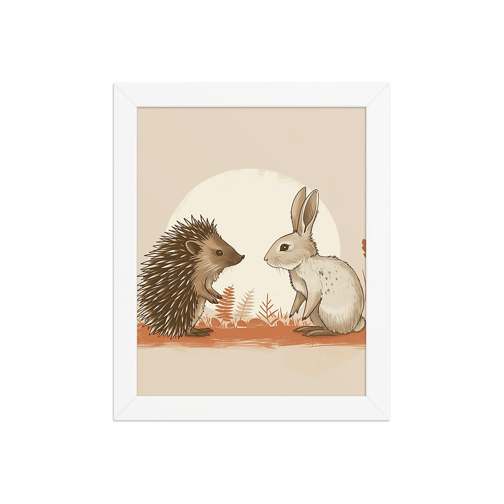 Thumbnail: Friends | Whimsical Framed Nursery Prints for Kids' Rooms | Adorable Wall Art