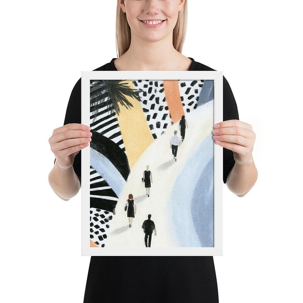 Thumbnail: Abstract Coastal Walk Art Print