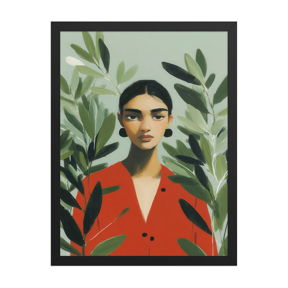Thumbnail: Eclectic Framed Gouache Art - A Splash of Color