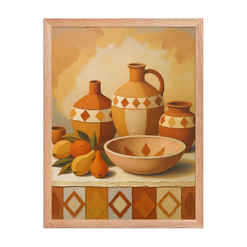 Thumbnail: Folk Kitchen Still Framed Wall Art