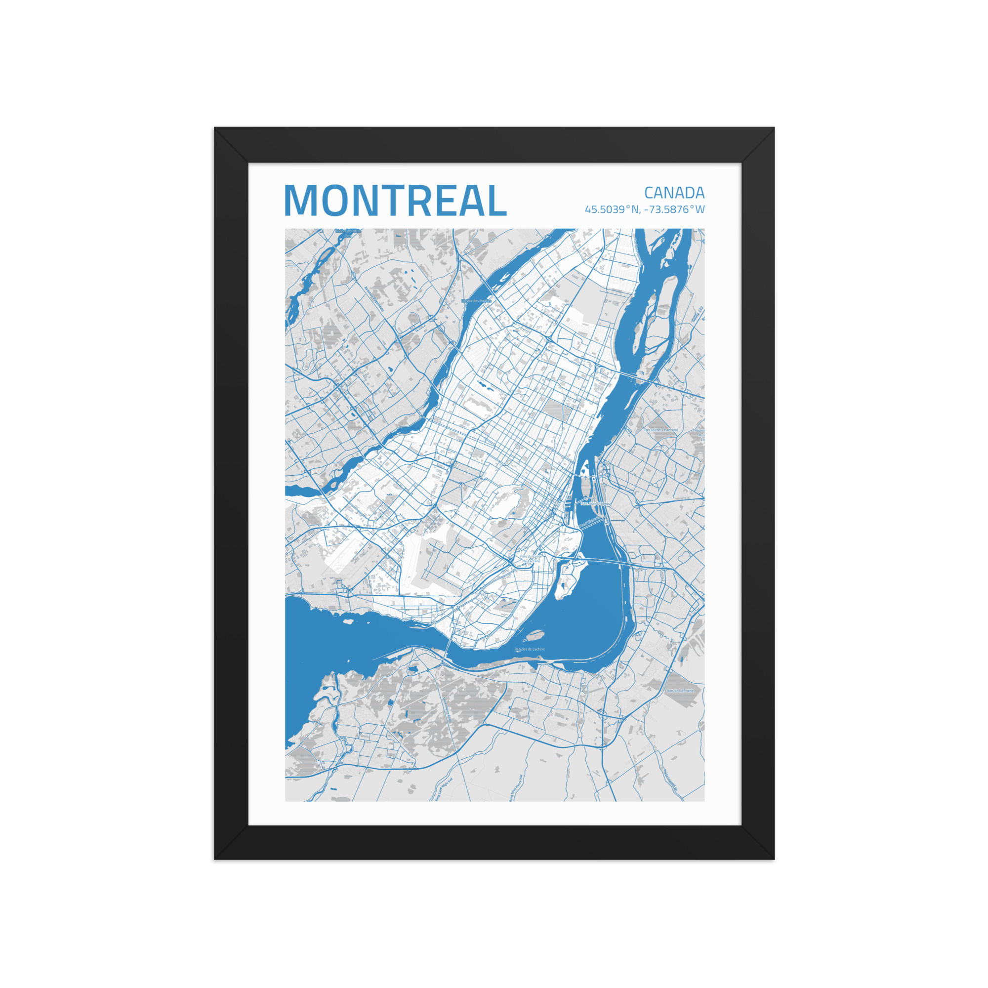 Montreal | Framed City Maps: Vibrant Art for Urban Decor Lovers