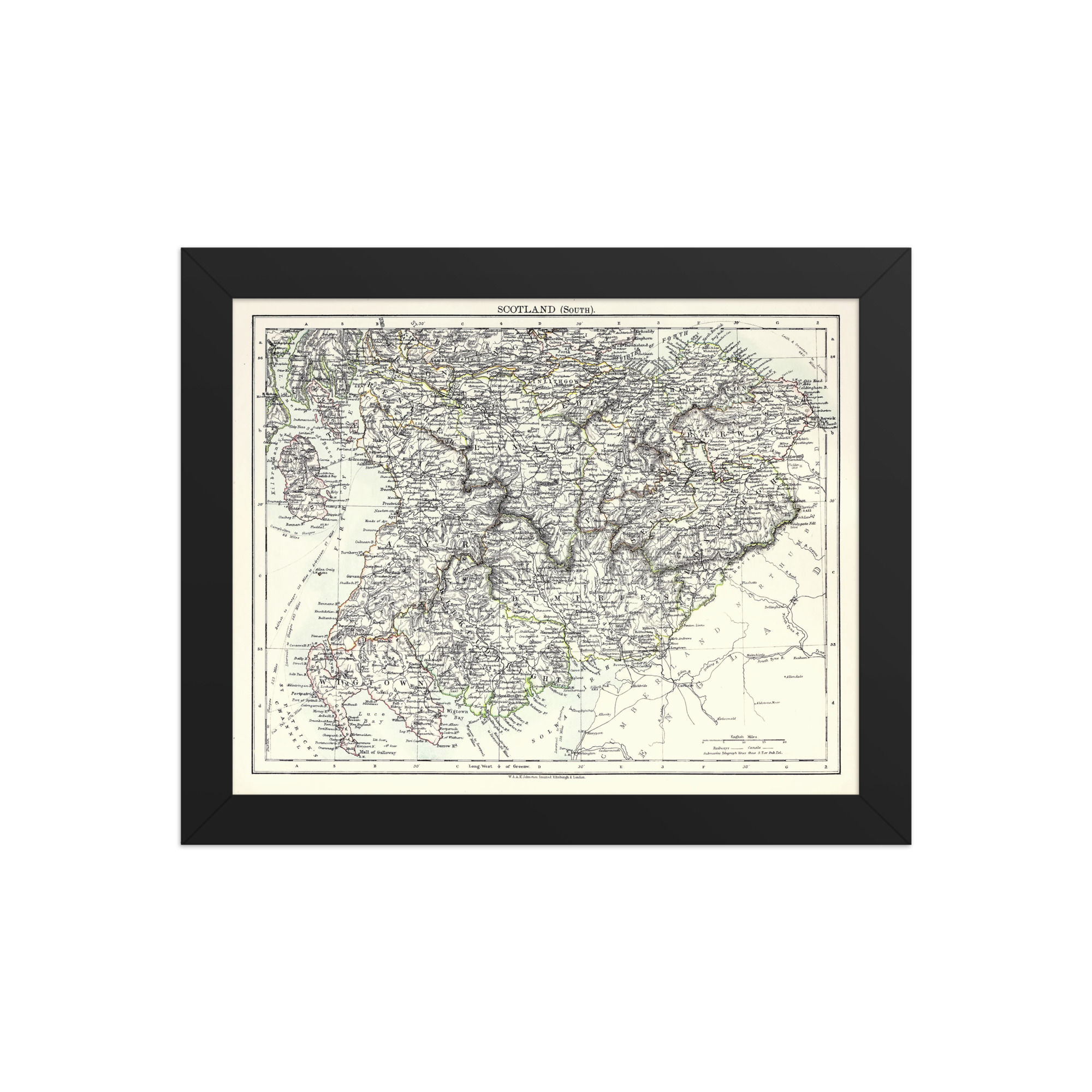 Antique Framed Map