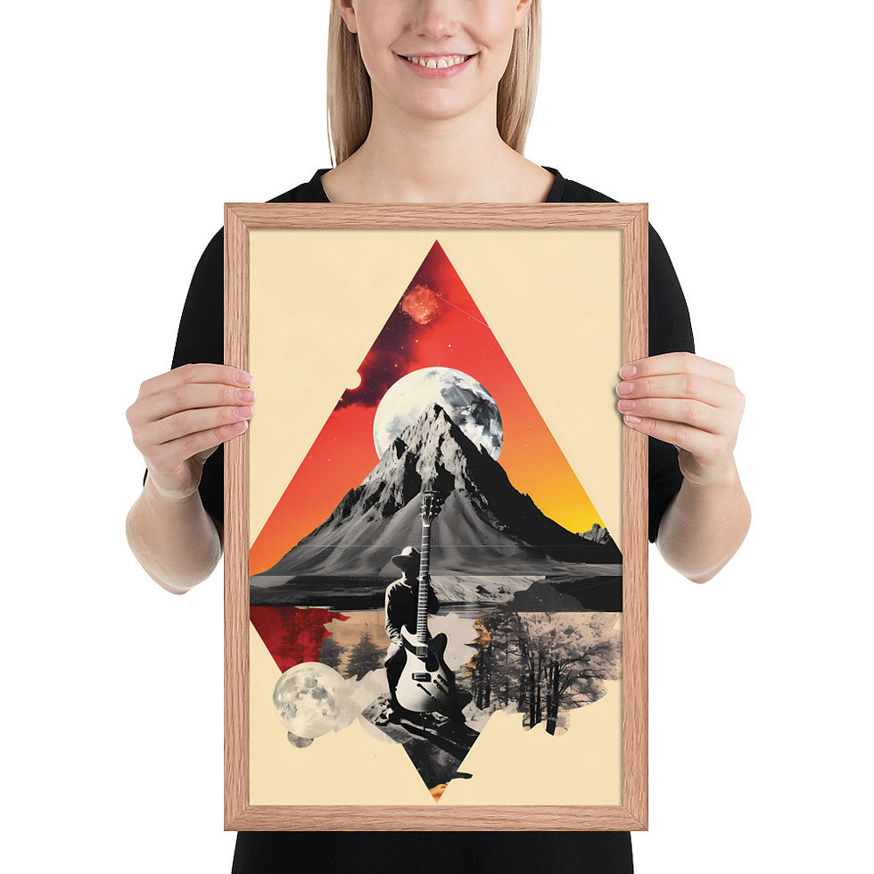 Thumbnail: Retro Geometric Wall Art Print