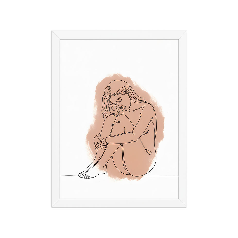 Thumbnail: Continuous Line Drawing Lady Minimalist Art Print