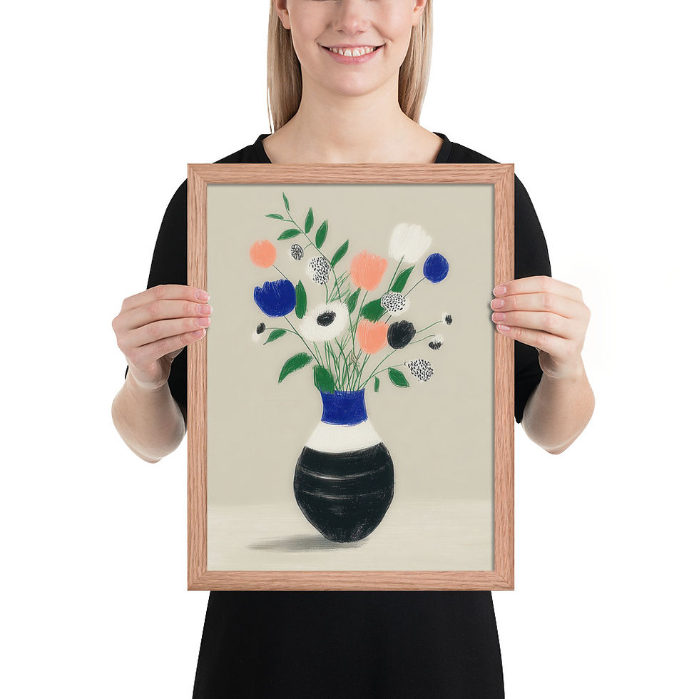 Thumbnail: Framed Colorful Abstract Art - Unique Eclectic Touch