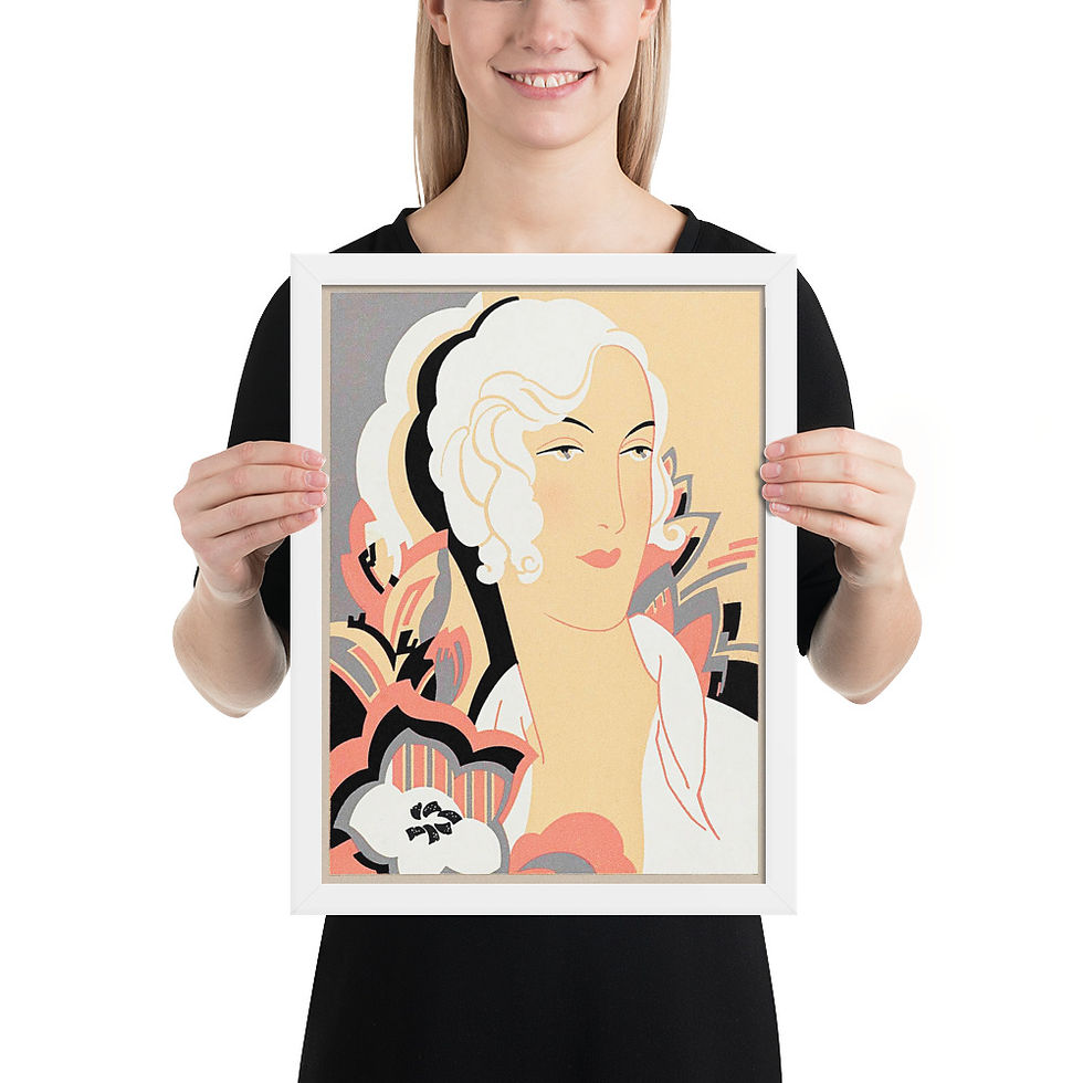Thumbnail: Art Nouveau Framed Art Work