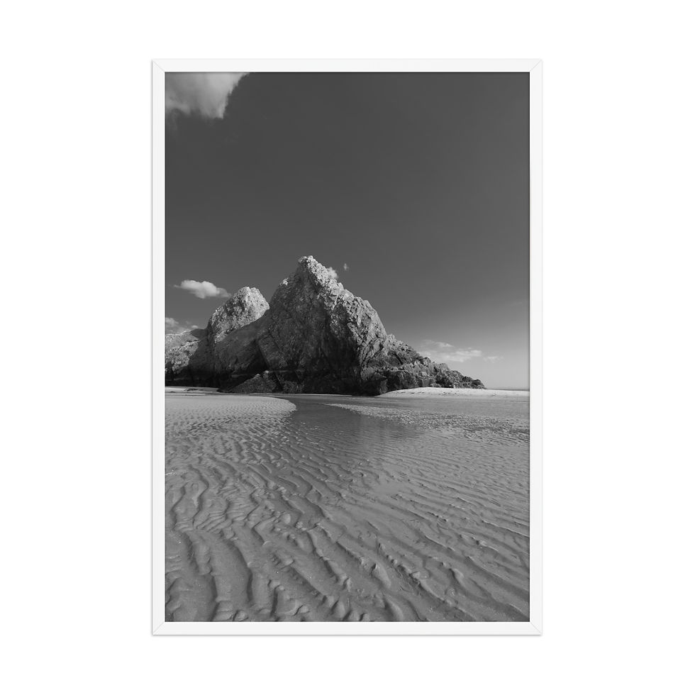 Thumbnail: Three Cliffs Bay | Framed Landscape Photography Poster 