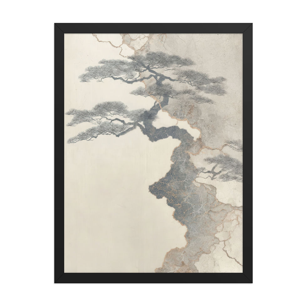 Thumbnail: Japandi Sumei-e Japanese Ink Inspired Print