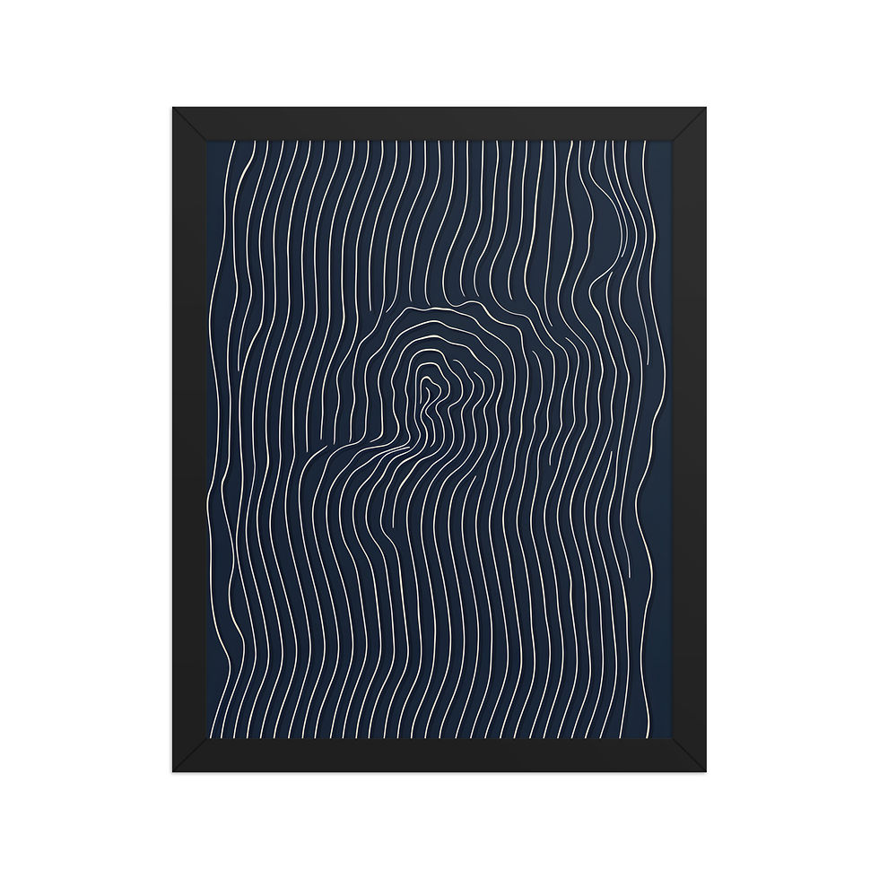 Thumbnail: Carbon Collector Framed Abstract Wall Art