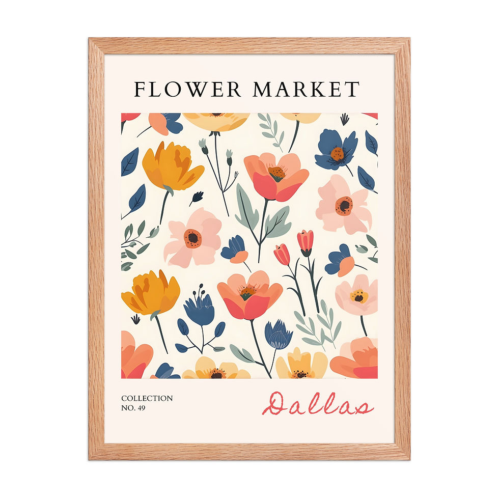 Thumbnail: Dallas | Framed Botanical Wall Art: Nature Prints from Global Cities