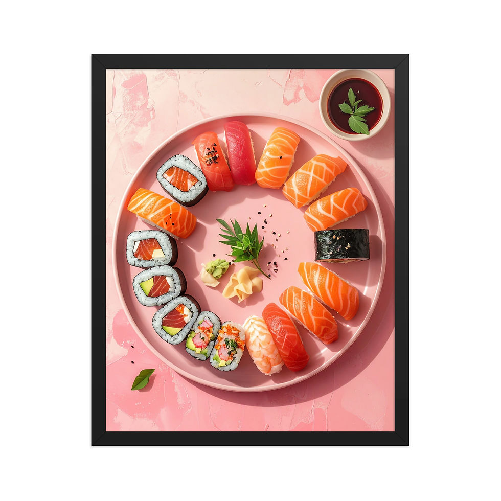 Thumbnail: Platter of Sushi Art Print for Kitchen