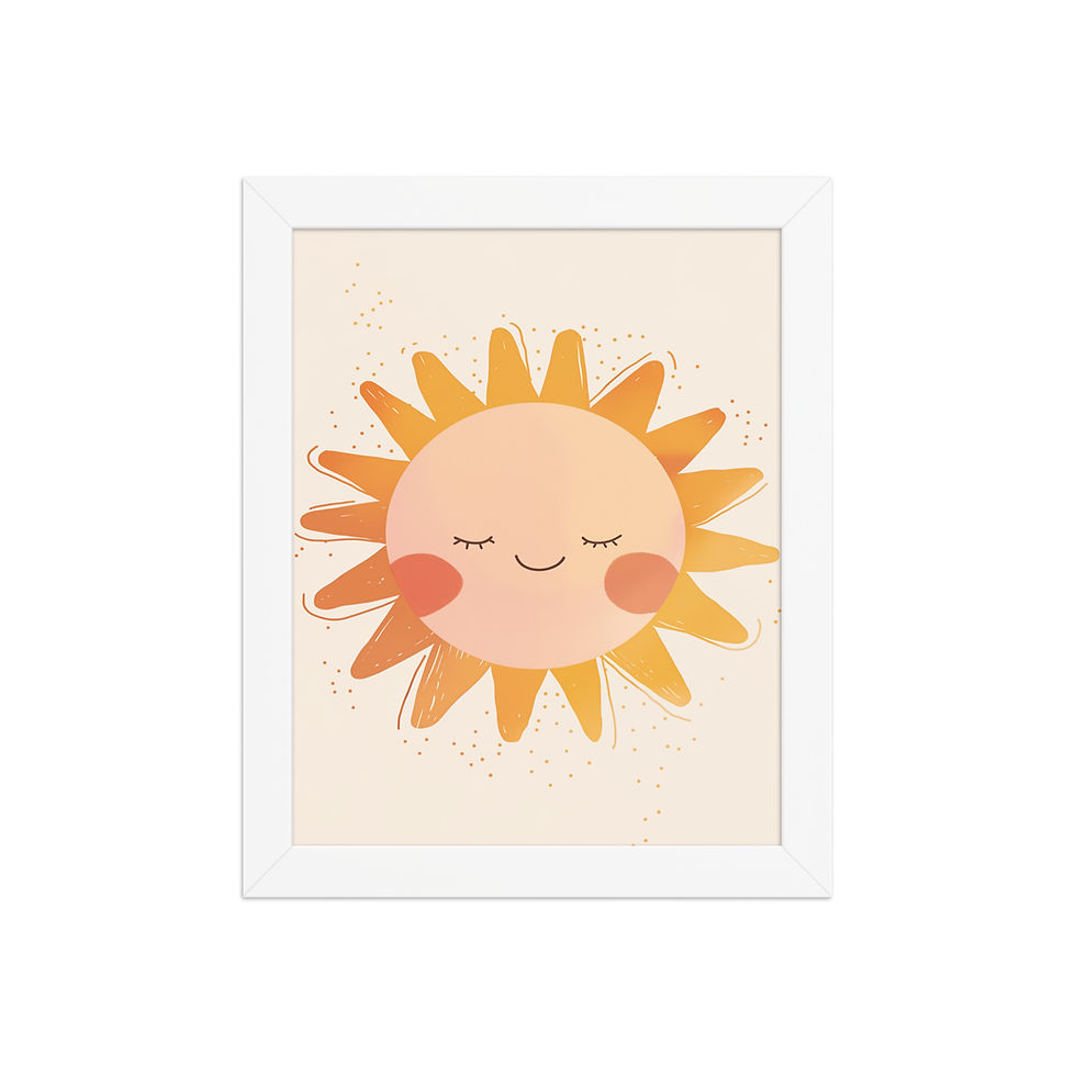 Thumbnail:  Sun | Whimsical Framed Nursery Prints for Kids' Rooms | Adorable Wall Art