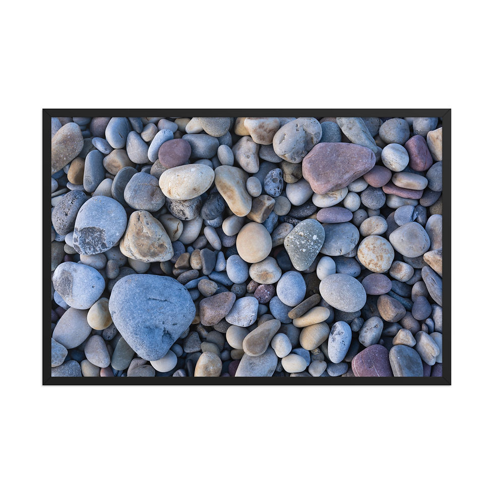 Thumbnail: Pebbles | Framed Landscape Photography Poster 