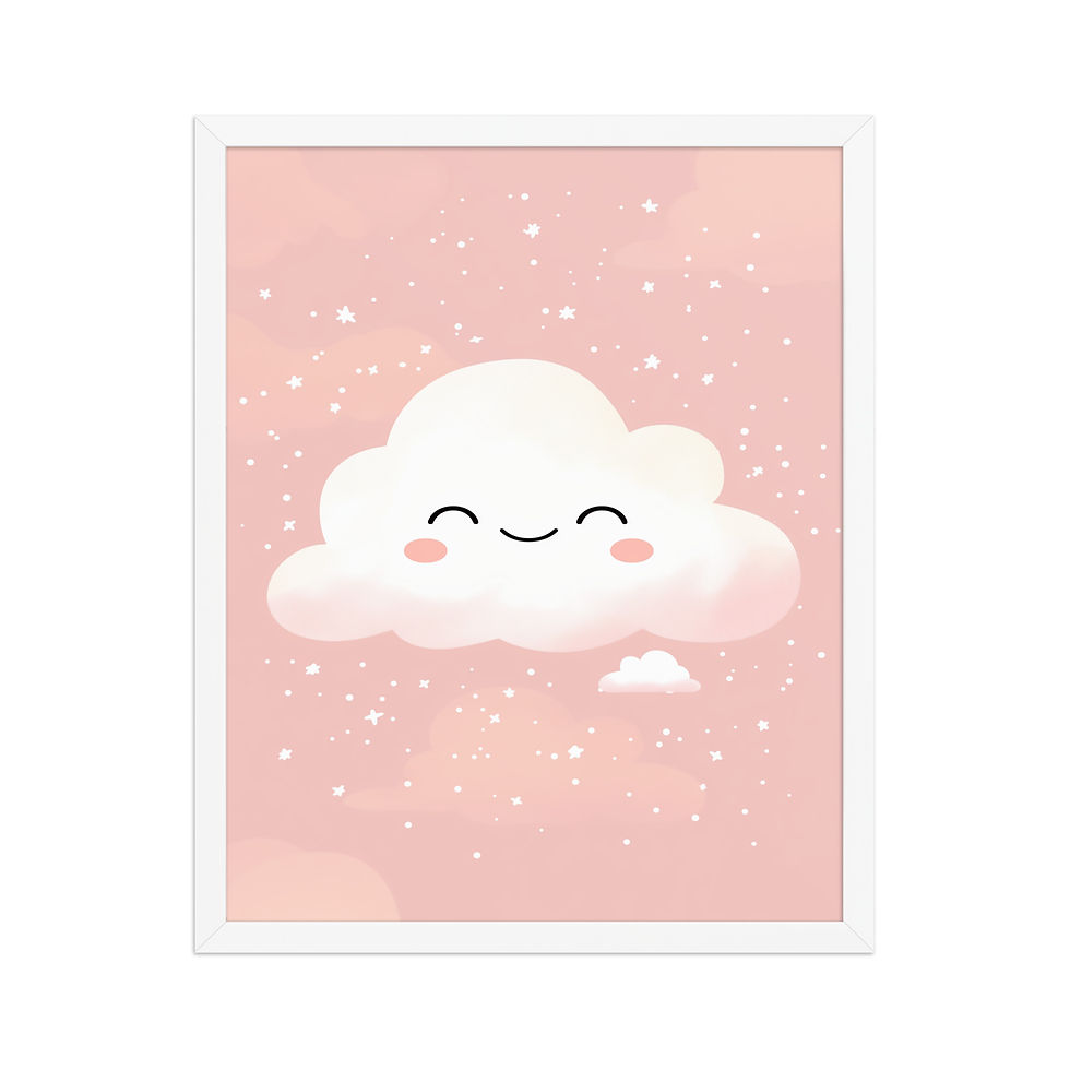 Thumbnail: Cloud | Whimsical Framed Nursery Prints for Kids' Rooms | Adorable Wall Art