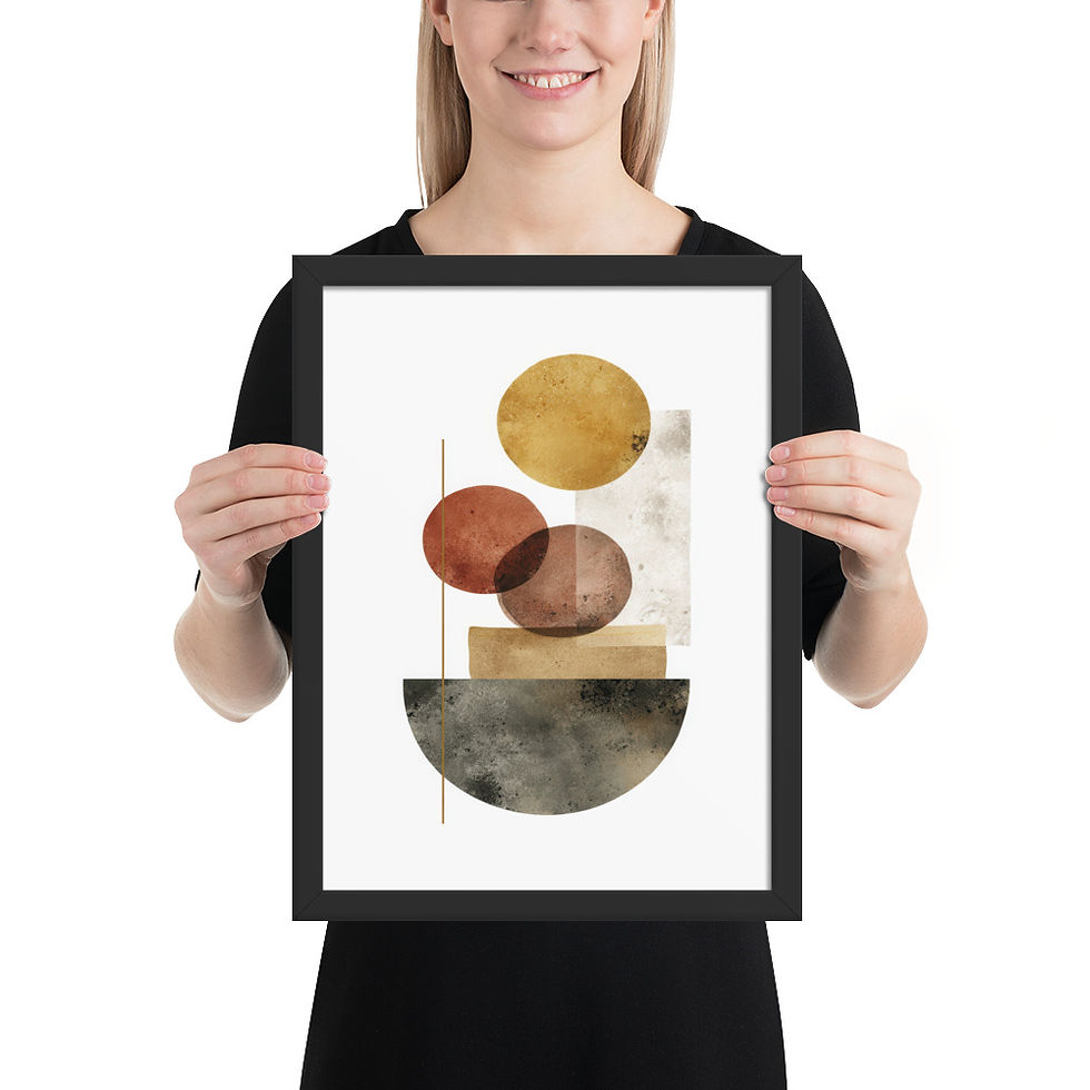 Thumbnail: Framed Abstract Shapes Art – Modern Design Piece