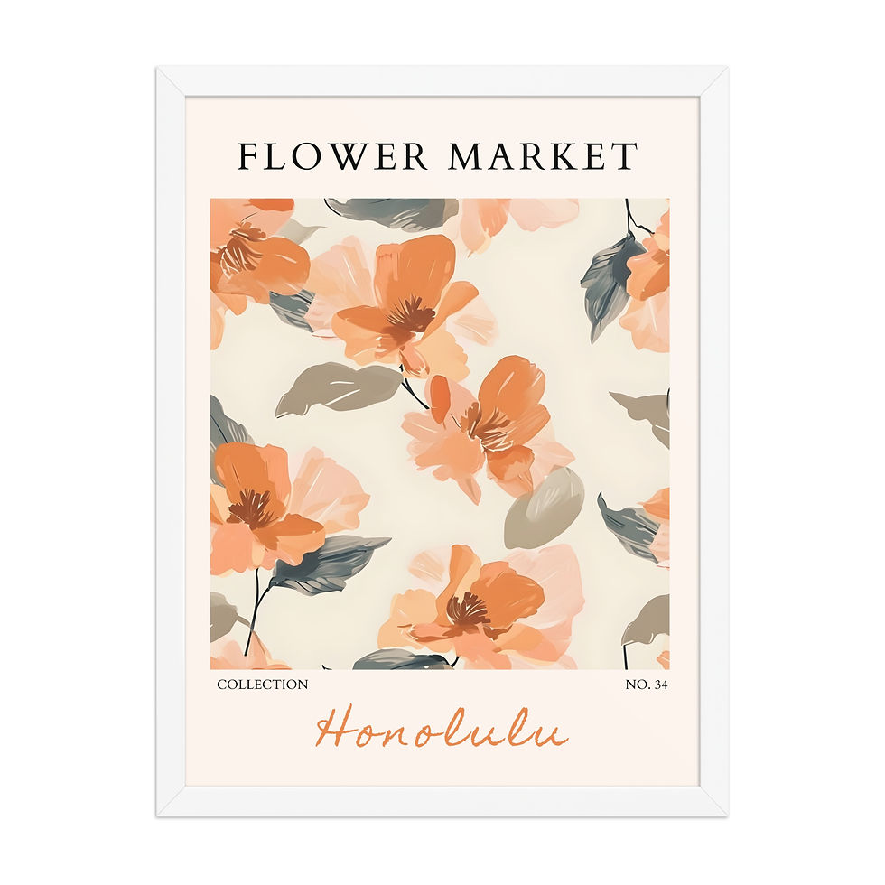 Thumbnail: Honolulu | Framed Botanical Wall Art: Nature Prints from Global Cities