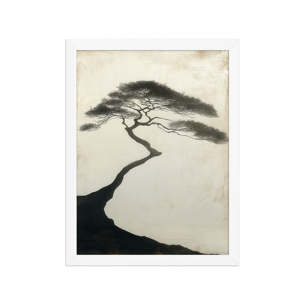 Thumbnail: Japandi Bonsai Tree Silhouette Sumi-e Inspired