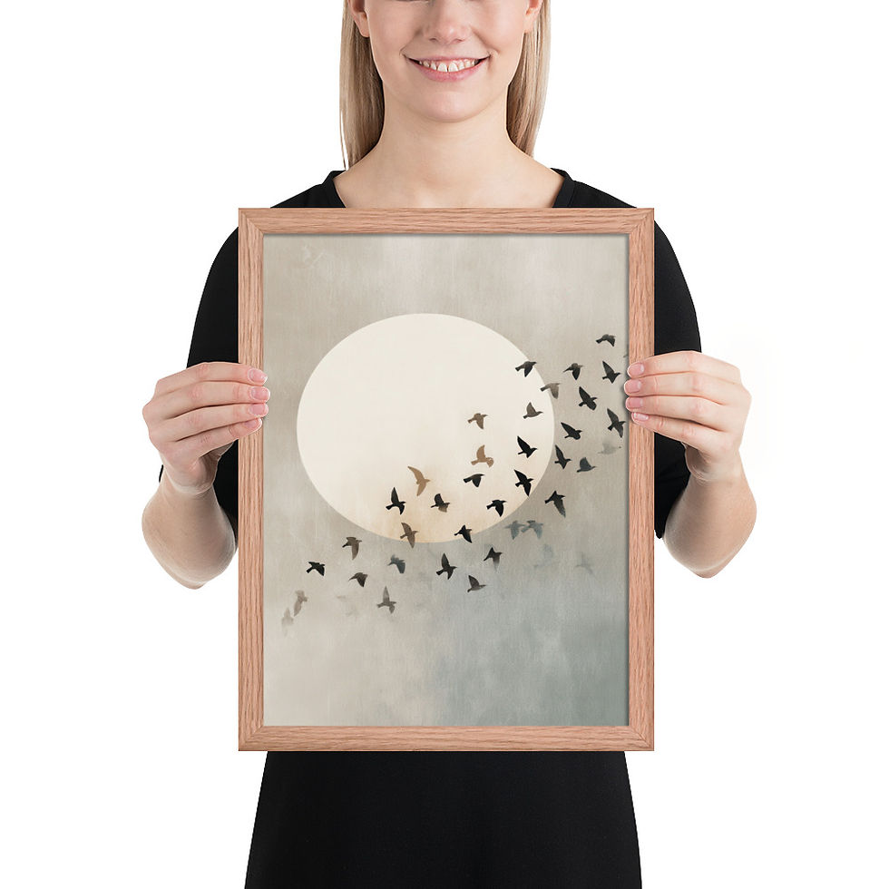 Thumbnail: Elegant Minimalist Art Print – Framed Decor Piece