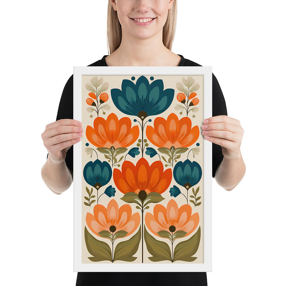 Thumbnail: Scandinavian Style Nature Art - Botanical Folk Wall Decor