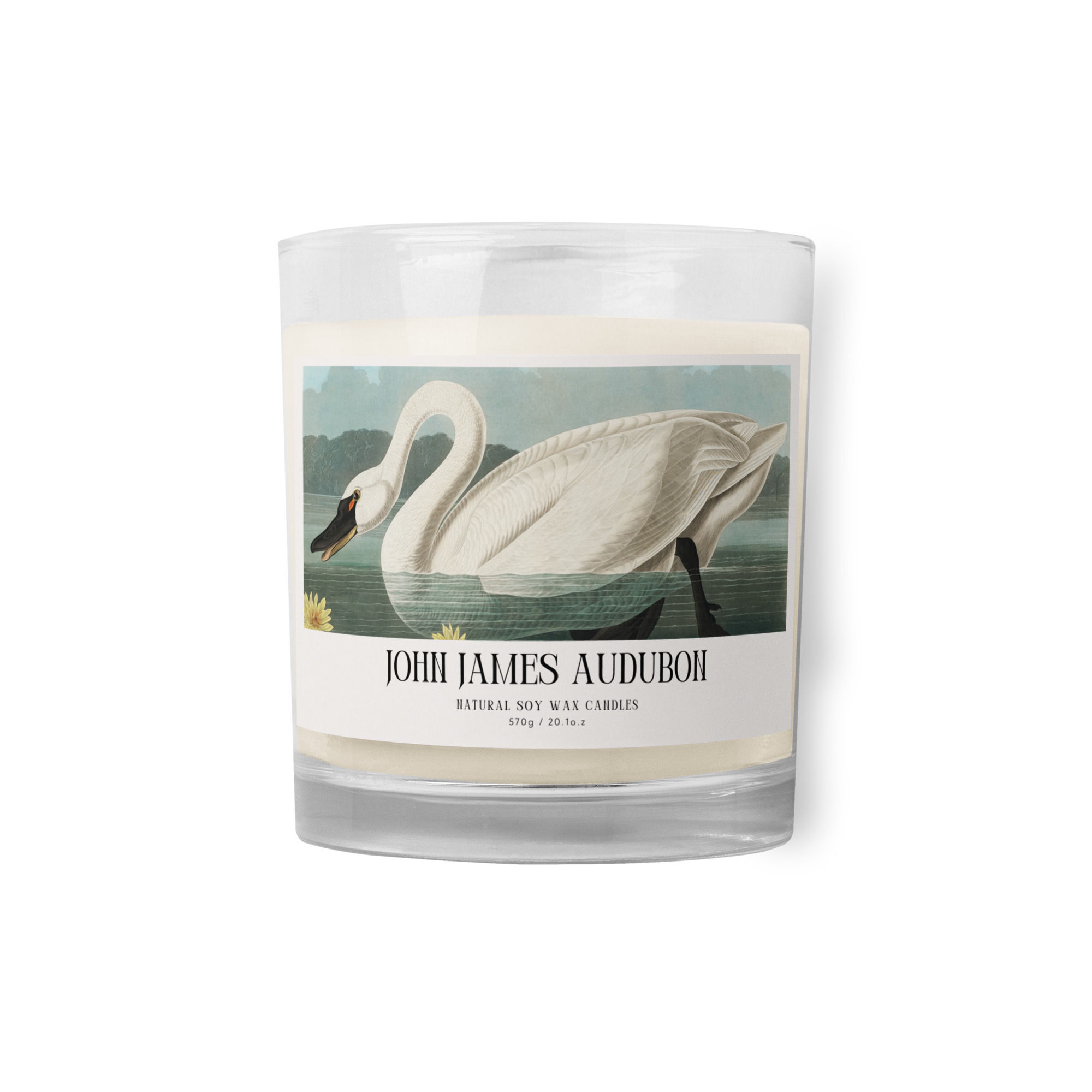 Glass jar soy wax candle