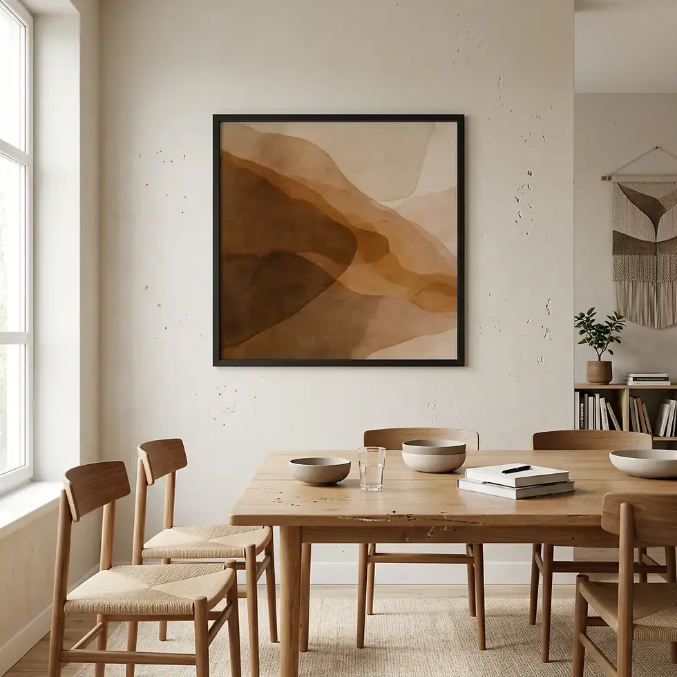 Thumbnail: Earthy Abstract Watercolor Framed Print