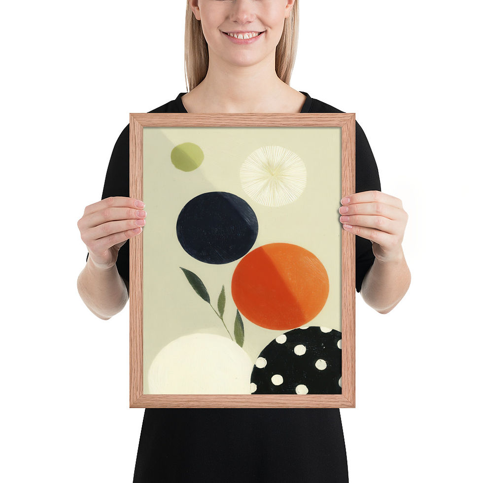 Thumbnail: Circle Abstract Gouache Inspired  Art Print 