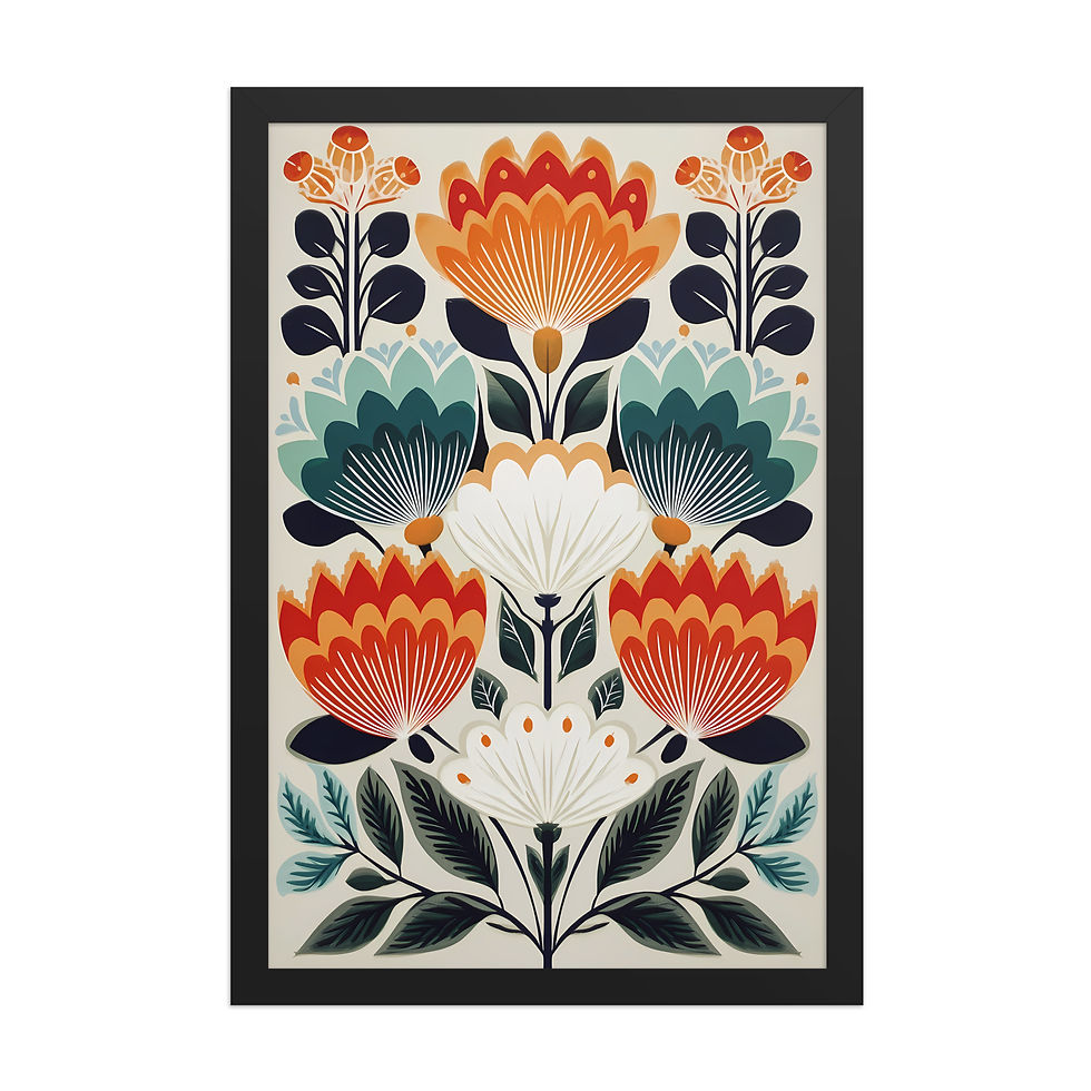 Thumbnail: Nature-Inspired Scandinavian Wall Art - Botanical Folk Prints