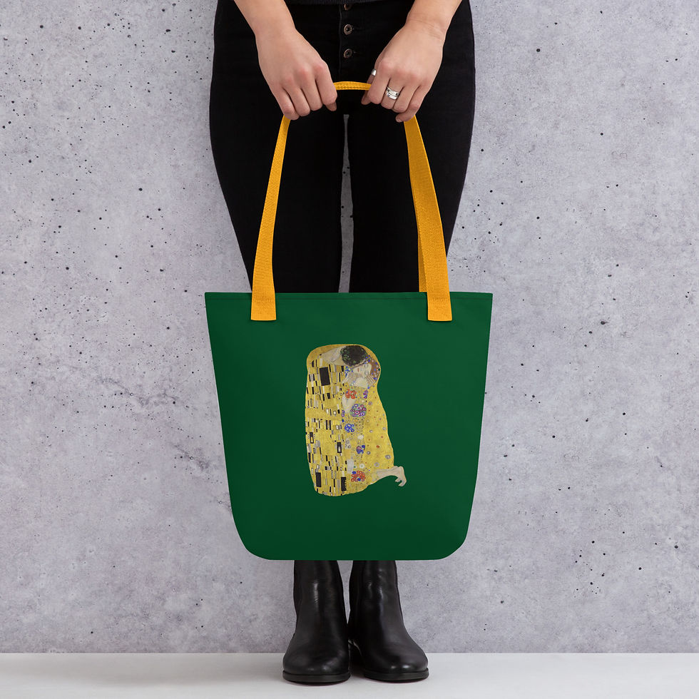 Thumbnail: The kiss Gustav Klimt Tote Bag | Stylish Shopping & Travel Accessory