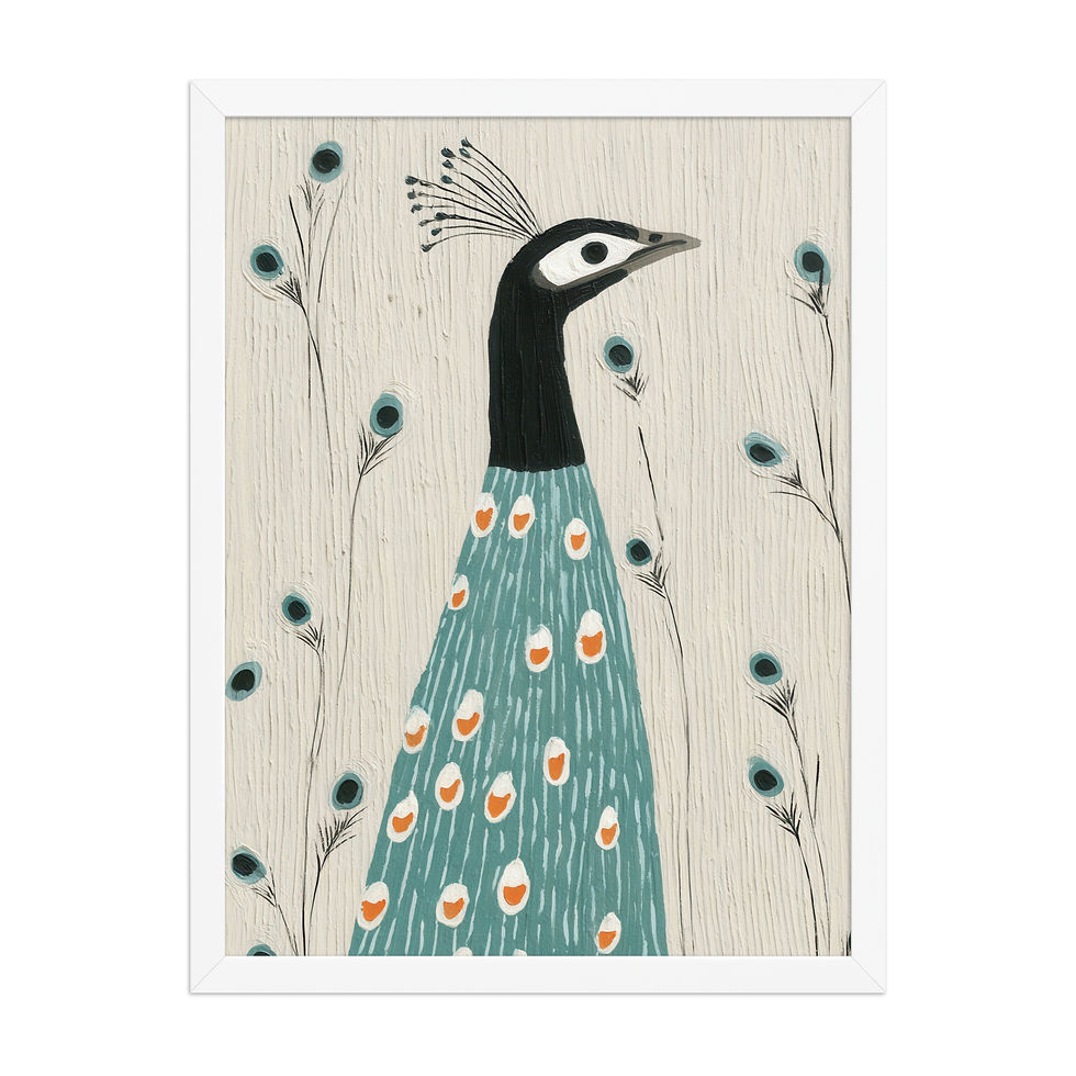 Thumbnail: Trendy Framed Gouache Art