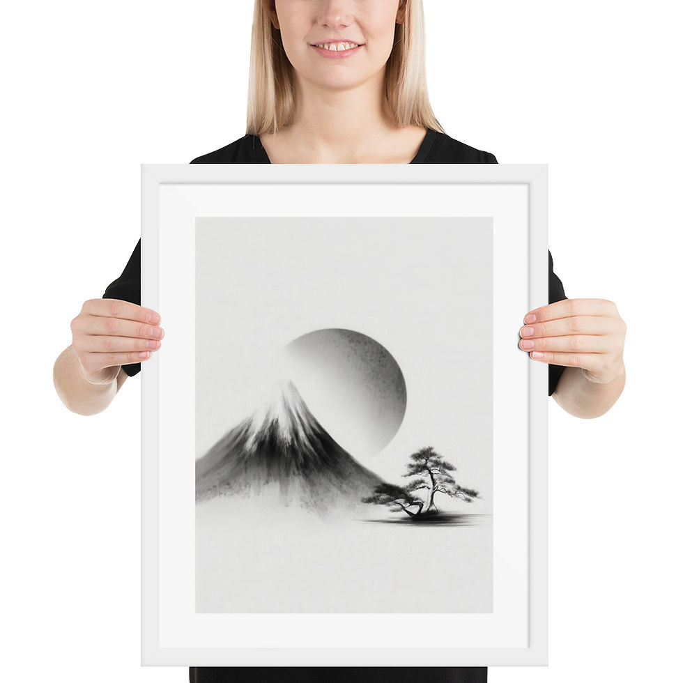 Thumbnail: Japandi Mount Fuji Sumi-e Ink Inspired