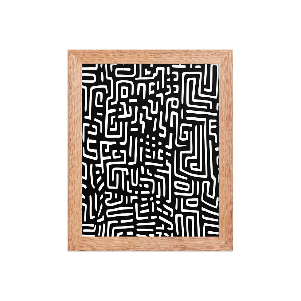 Thumbnail: The Maze is Tough Neutral Framed Wall Art