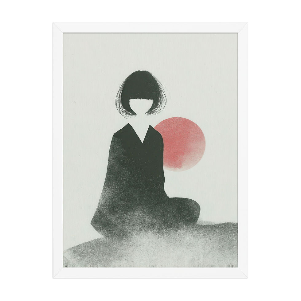 Thumbnail: Japandi Woman Figure Silhouette Sumi-e Inspired