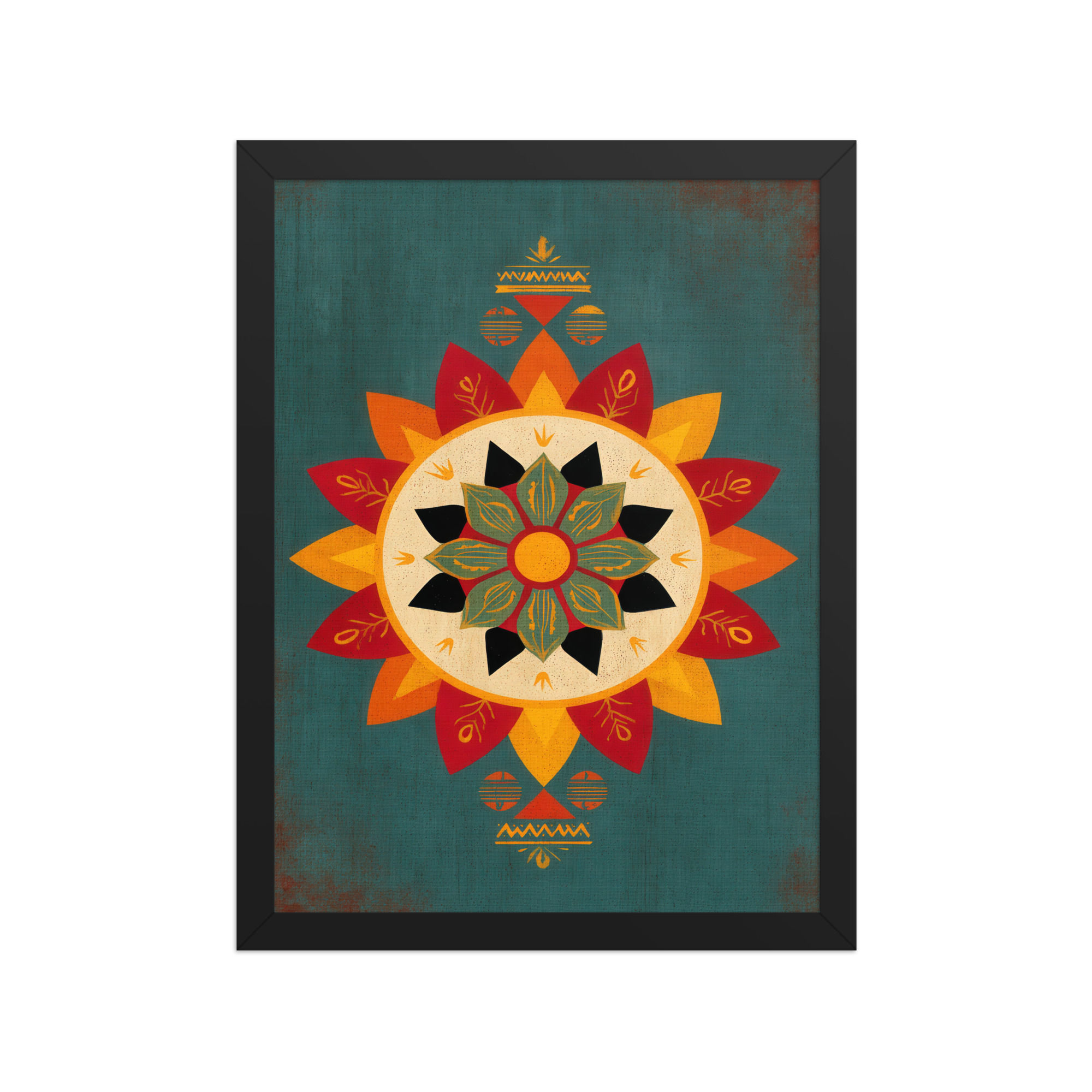 Framed Geometric Boho Art – Trendy Decor Piece