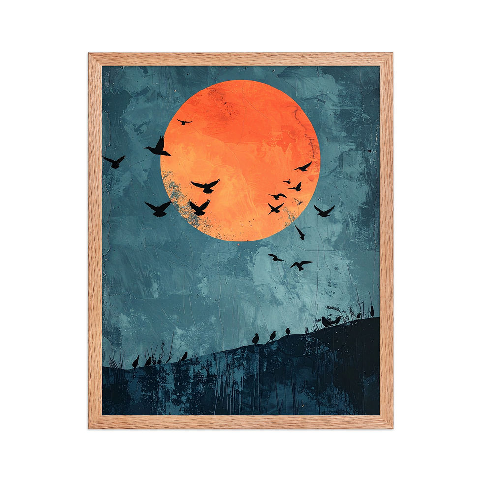 Thumbnail: Red Moon and Birds