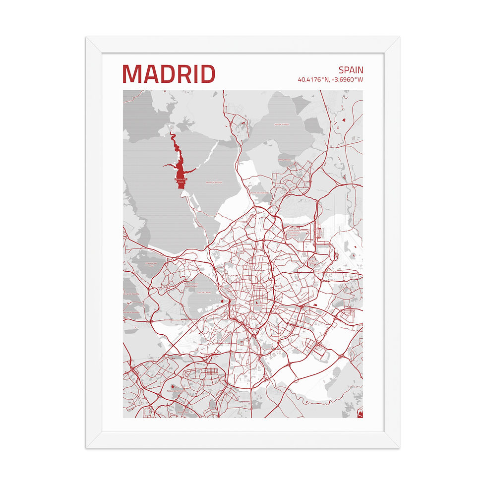 Thumbnail: Madrid | Framed City Maps: Vibrant Art for Urban Decor Lovers