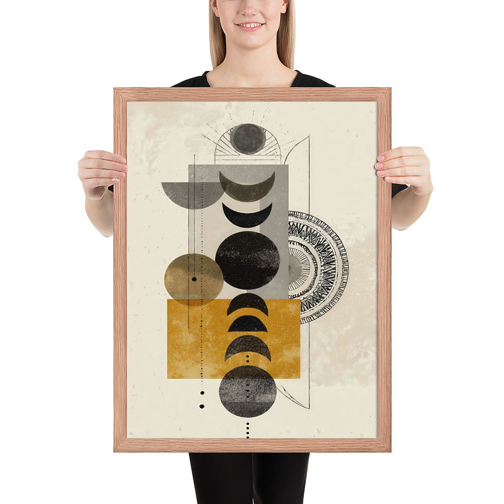 Thumbnail: Minimalist Boho Art Print – Framed Rustic Vibesd poster