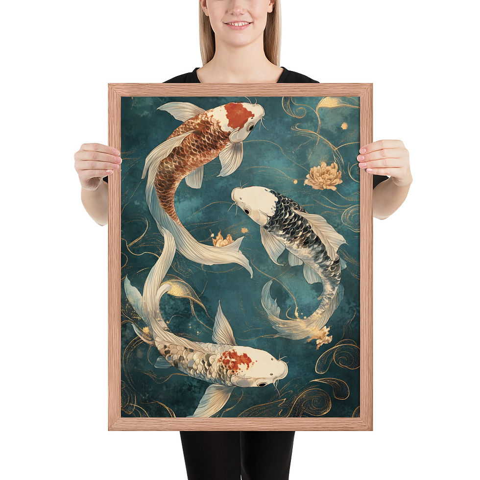 Thumbnail: Koi Fish Oriental Art For Home