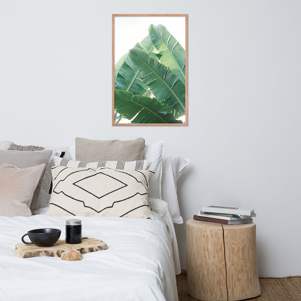 Thumbnail: Tropical Banana Leaf Photography Framed Wall Art