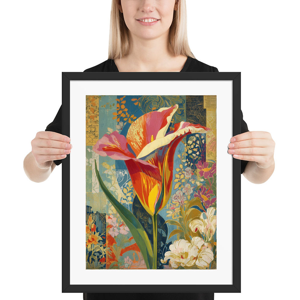 Thumbnail: Eclectic Floral with a Textile Pattern Collage