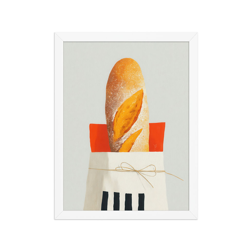 Thumbnail: Bread Gouache Inspired Art Print 