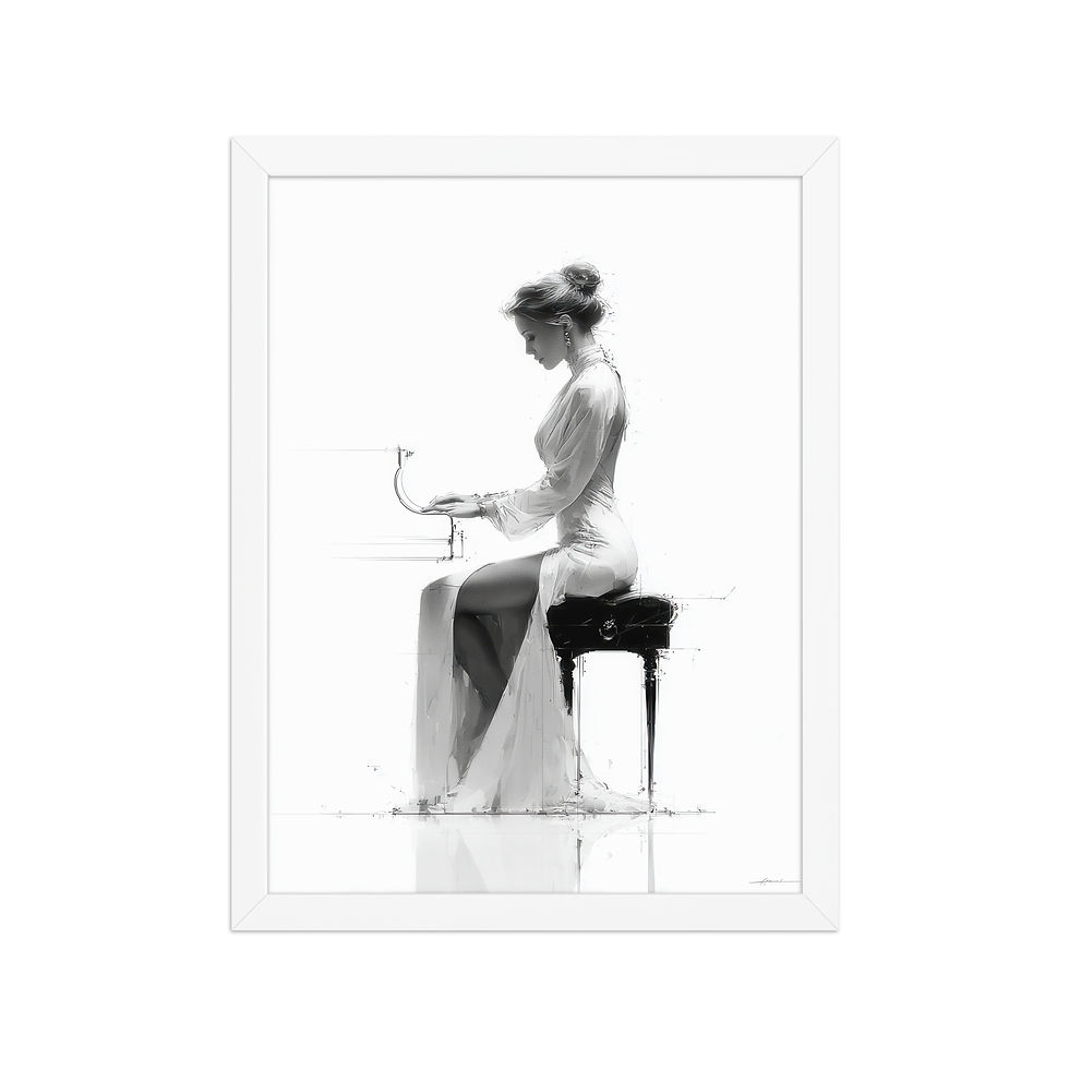 Thumbnail: Stylish Wall Decor - Elegant Art Prints of Women at the Piano