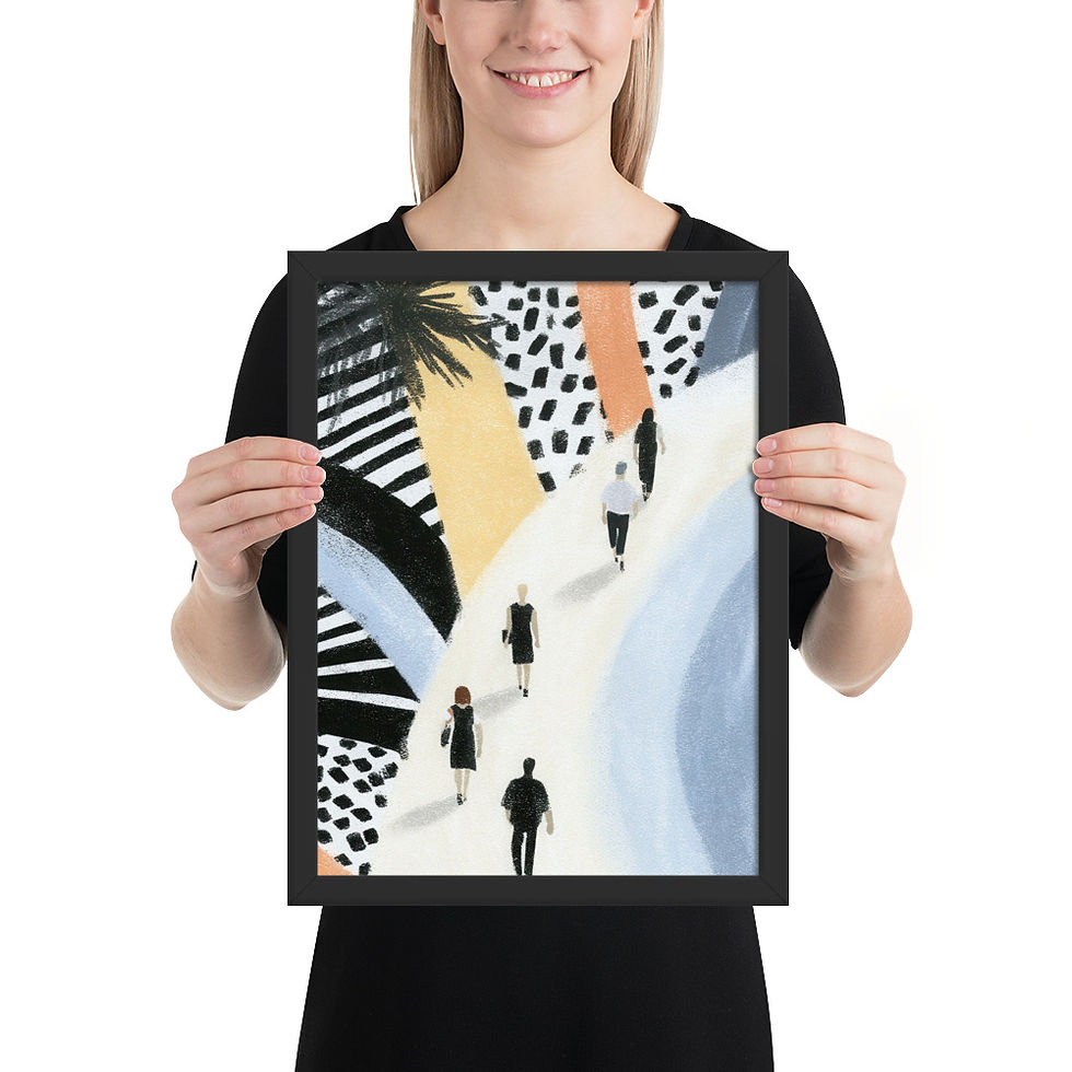 Thumbnail: Affordable Framed Gouache Art for Stylish Spaces